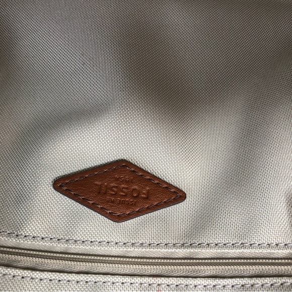 Fossil Rachel Satchel Color Block Blue Leather Handbag - Picture 8 of 13